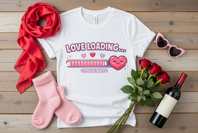 Cute Love Loading Progress Bar T-Shirt | Wild Creation Station