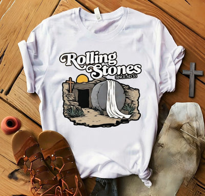 Rolling Stone Since AD 33 Empty Tomb Christian Easter Tee