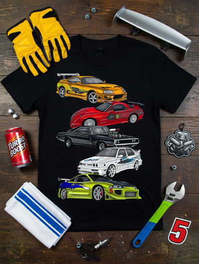 JDM Car Stack-Up Streetwear Tee