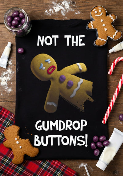 Gingerbread Man Gumdrop Buttons T-Shirt