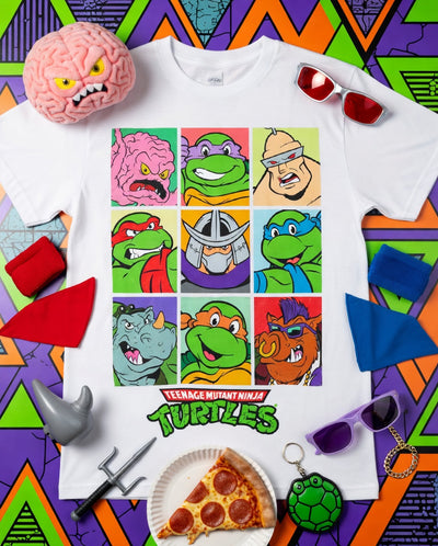 TMNT Retro 9-Panel Character T-Shirt