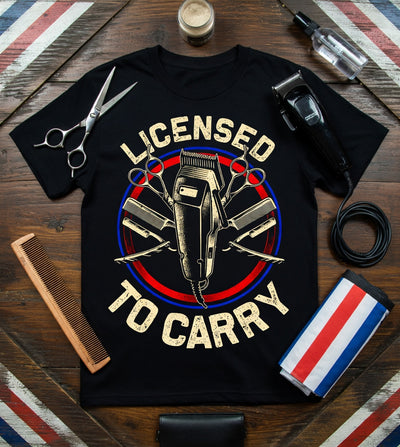 Licensed to Carry Barber Tools Vintage Tee