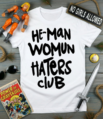 He-Man Woman Haters Club Retro Text Tee