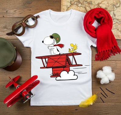 Snoopy & Woodstock Flying Ace Doghouse Tee