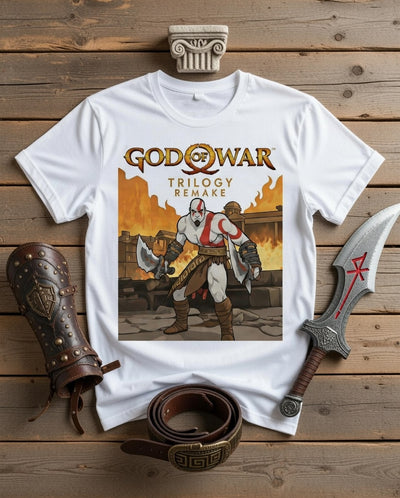 God of War Trilogy Remake Kratos Graphic Tee for Gamers