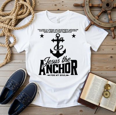 Jesus the Anchor Hebrews 6:19 Faith T-Shirt | Wild Creation Station