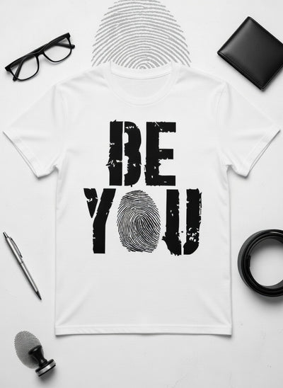 Be You Distressed Fingerprint T-Shirt - Celebrate Individuality
