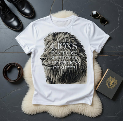 Lions Don't Lose Sleep Tee | Motivational Alpha Lion Shirt