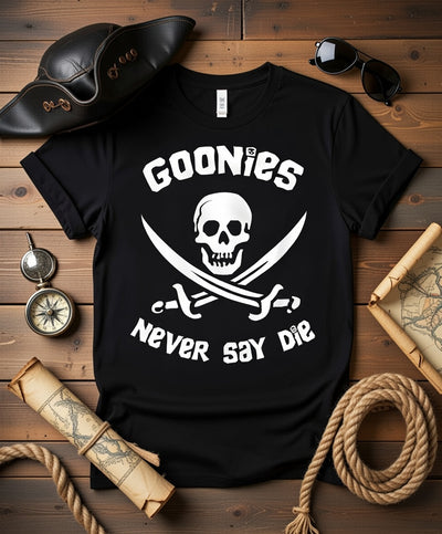 The Goonies Never Say Die Pirate Skull & Swords T-Shirt