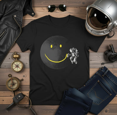 Cosmic Smile Creator Astronaut Moon DTF T-Shirt