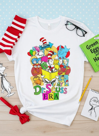 In My Dr. Seuss Era Vibrant Character Graphic Tee