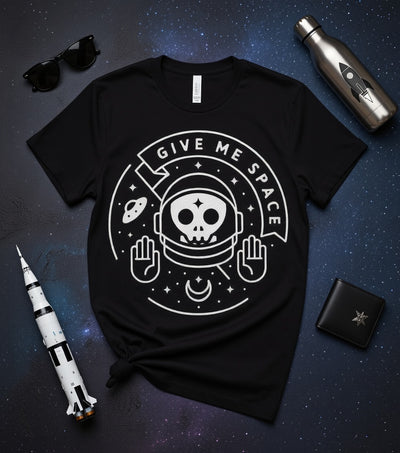 Astronaut Skull 'Give Me Space' DTF T-Shirt