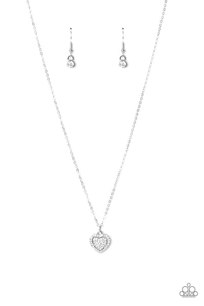 My Heart Goes Out To You - White - Necklace