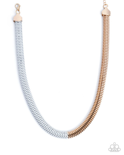 Dynamic Duality - White - Necklace
