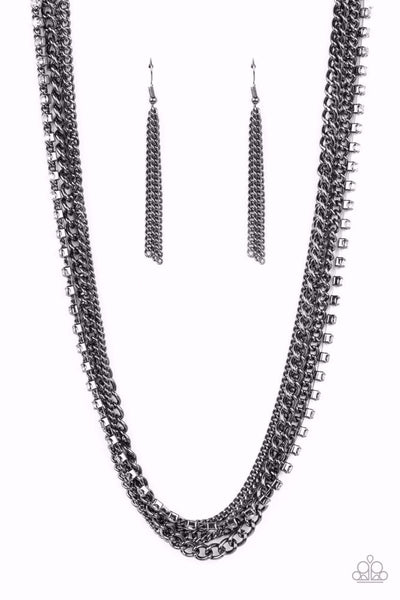 Free to CHAINge My Mind - Black - Necklace