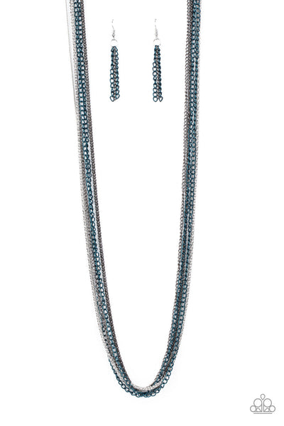 Colorful Calamity - Blue - Necklace