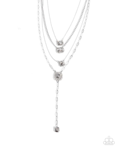Dazzle and Stretch - Silver - Necklace