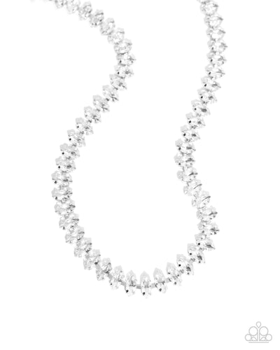 Glittery Genre - White - Necklace