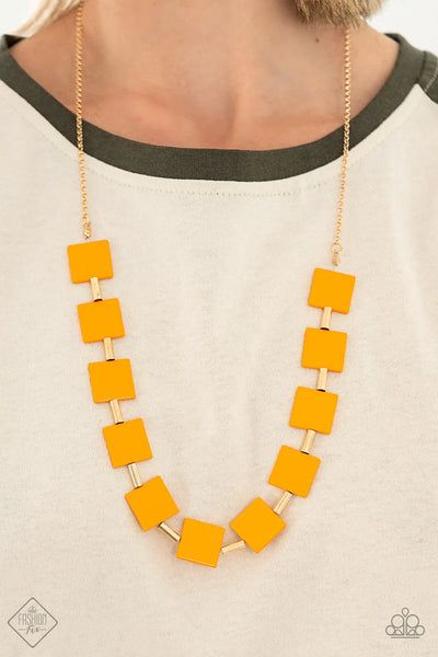 Hello, Material Girl - Orange - Necklace