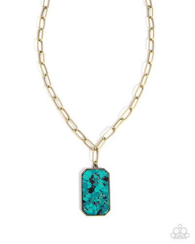 Rustic Red Carpet - Brass - Necklace