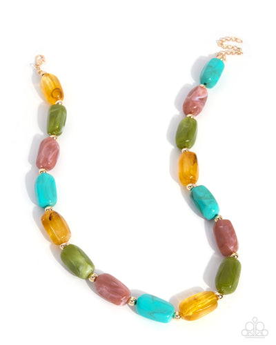 Colorfully Clear - Multi - Necklace