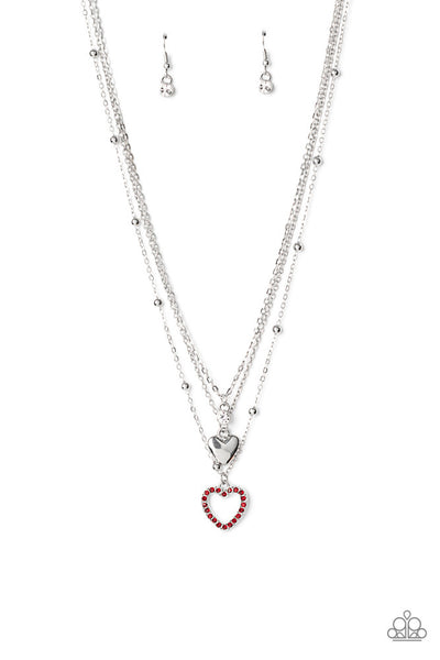 Never Miss a Beat - Red - Necklace