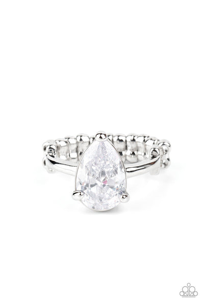 Vintage Engagement - White - Ring