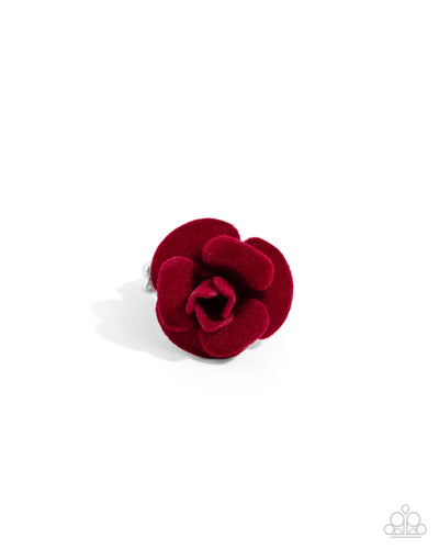 Relaxed Rosette - Red - Ring