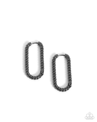Meandering Moment - Black - Earring