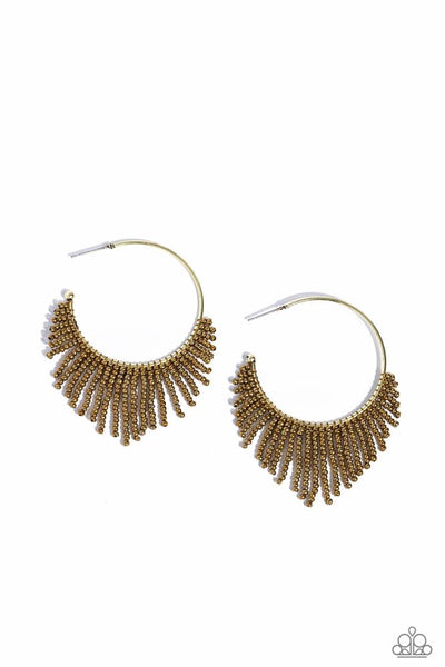 Tailored Tassel - Brass - Earring