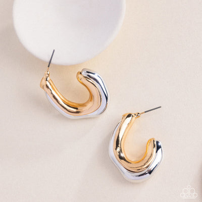 Metallic Multicolored - Multi - Earring