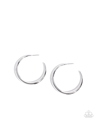 Sleek Selvage - Silver - Earring