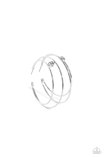 Theater HOOP - White - Earring