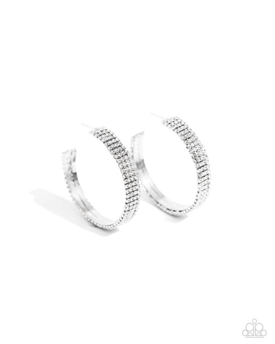 Stacked Symmetry - White - Earring