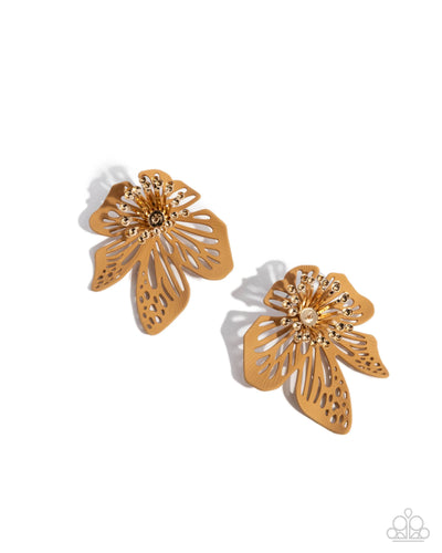 Wonderland Wallflower - Brown - Earring