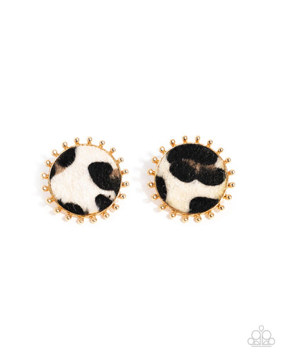 Cowhide Couture - Brown - Earring