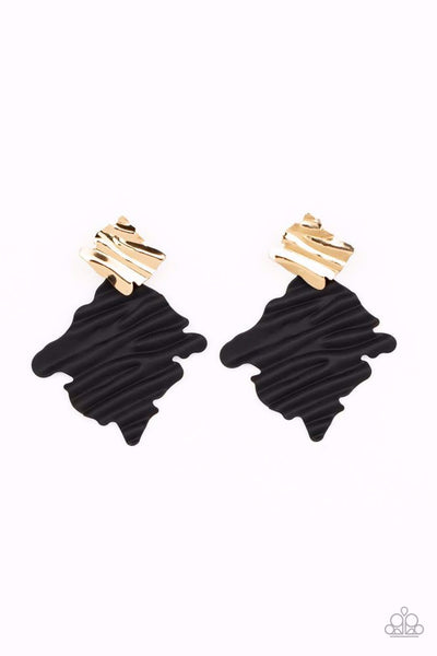 Crimped Couture - Gold - Earring