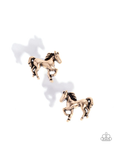 Stallion Selfie - Gold - Earring