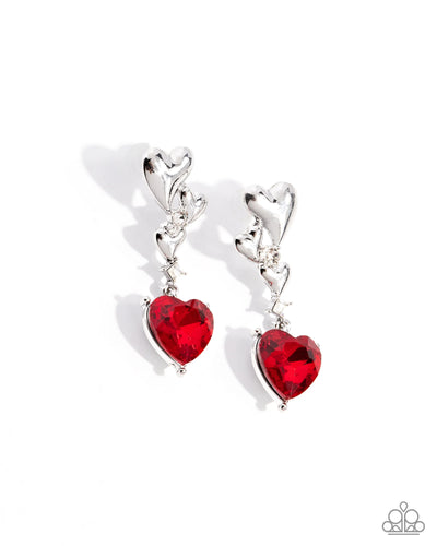 Valentines Vaudeville - Red - Earring