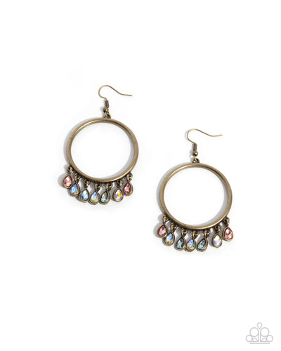 Hooped Hello - Brass - Earring