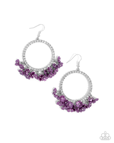 Wreathed Wisteria - Purple - Earring