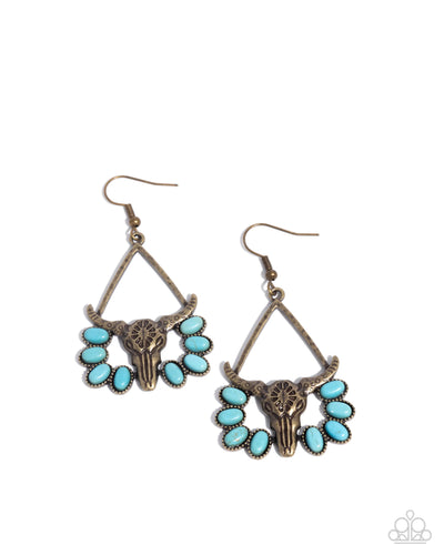Western Whirlwind - Brass - Earring