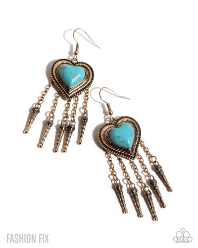 Besotted Badlands - Gold - Earring