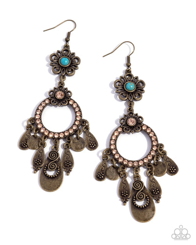 Majestic Mosaic - Brass - Earring