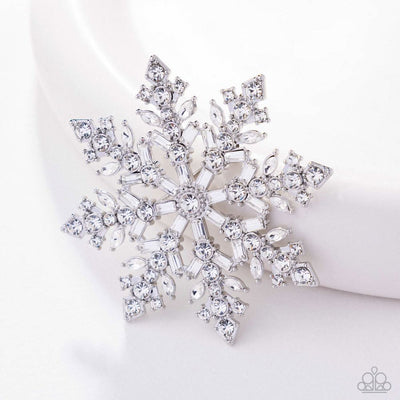 Snowflake Solstice - White - Hair Clip