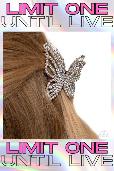 Fluttering Falsetto - White - Hair Clip