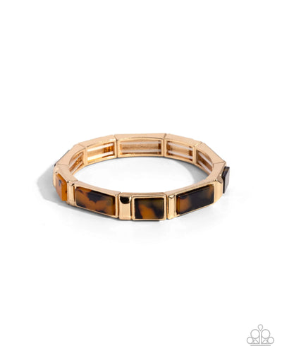Acrylic Accent - Gold - Bracelet
