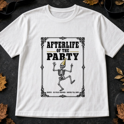 Afterlife of the Party Tee, Vintage Skeleton Halloween Shirt