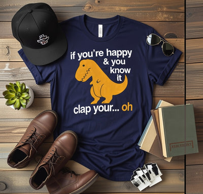 Funny T-Rex Clap Humor T-Shirt | Dinosaur Lover Gift Tee