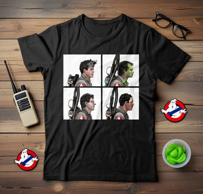 Ghostbusters Team Profiles with Slime DTF T-Shirt